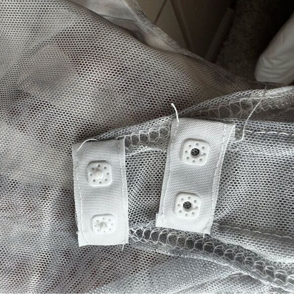 NWT BOOHOO Tie Dye Mesh Sheer Bodysuit Size 4 - Picture 4 of 7